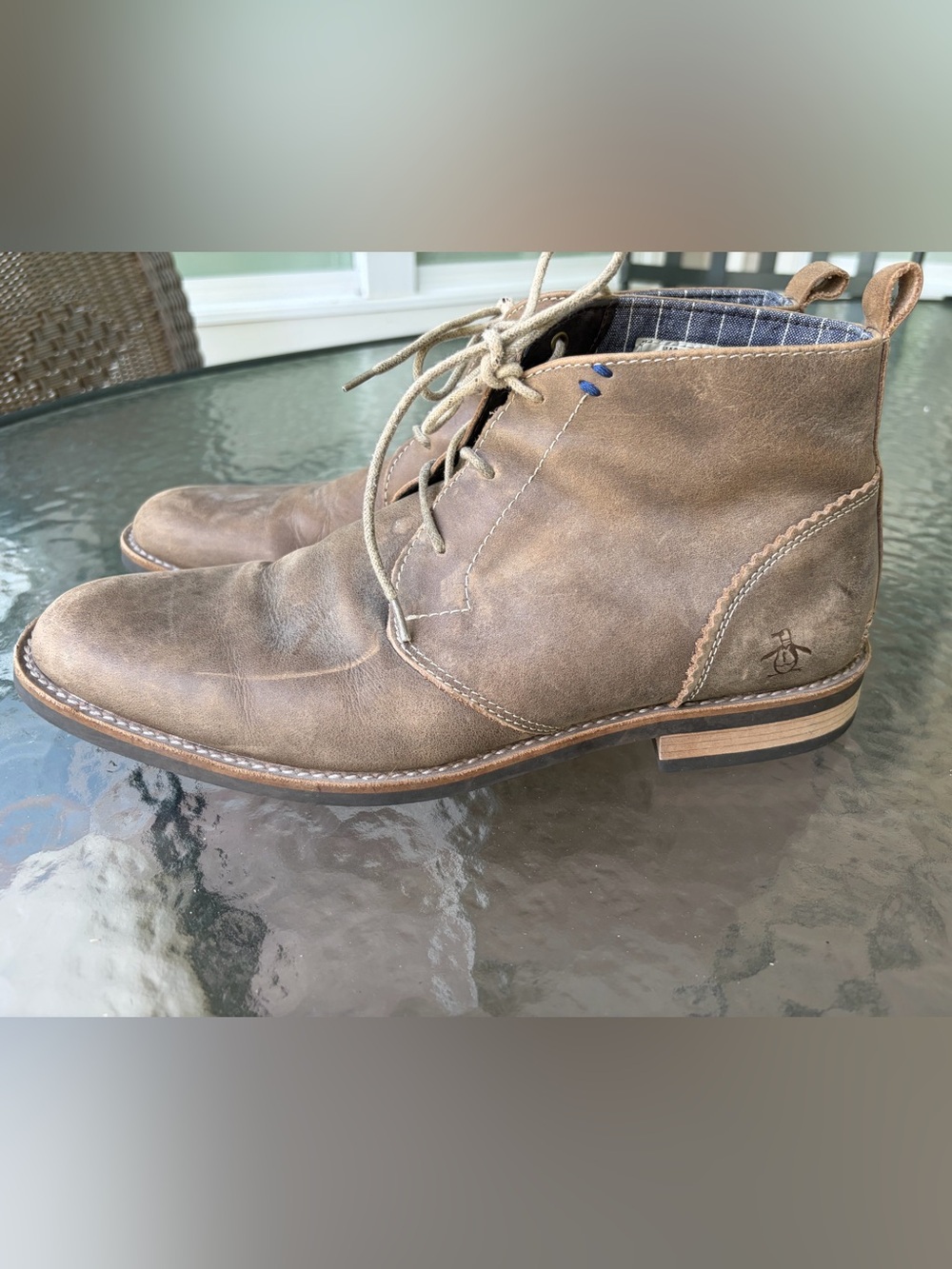 Original Penguin Brown/Tan Leather Chukka Boots
